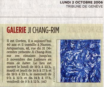 Tribune de Genève, 2 octobre 2006