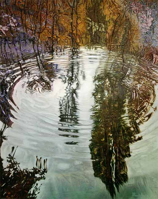 Reflet automnal , 2003 huile, 152 x 120cm