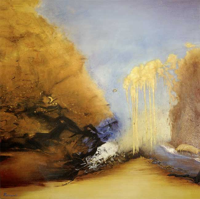 L'envolée lyrique, 2003 huile, 120 x 120cm