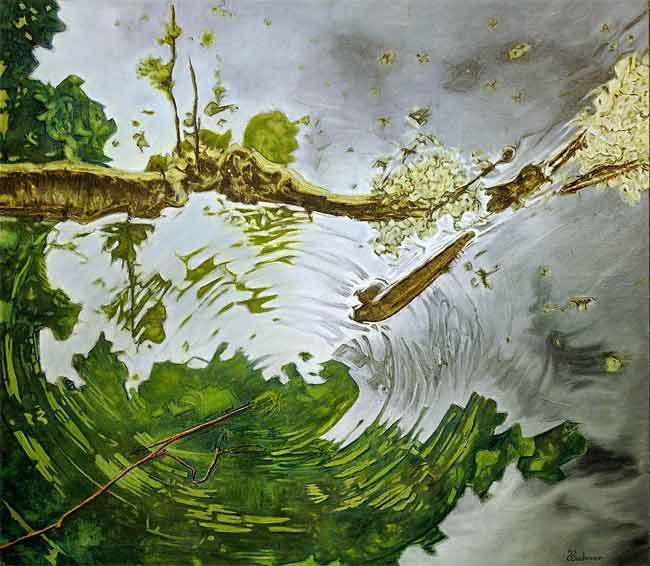 Reflets d'orage, 2003 huile , 114 x 130cm