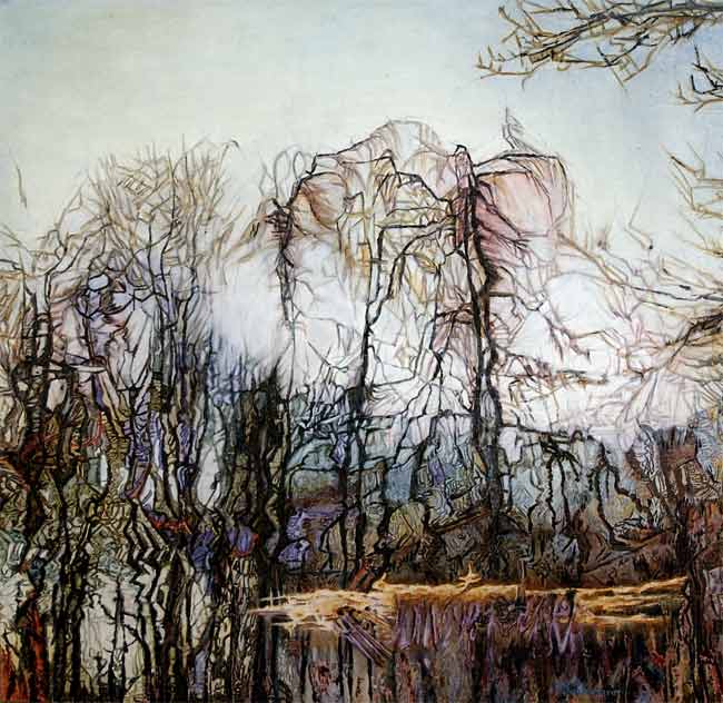 Forêt lyrique, 2003 huile, 131 x 130cm