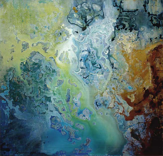 Algues marines, 2000 acrylique, 80 x 80cm