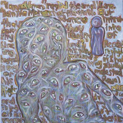 Personnages principaux de mon opéra bulgare non écrit #2, 100x100cm huile sur toile, 2002