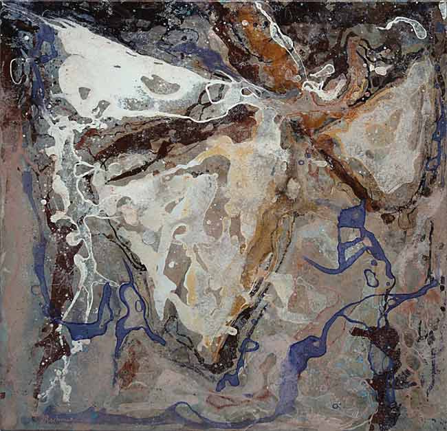 Rupestre 2000 acrylique, 80 x 80cm