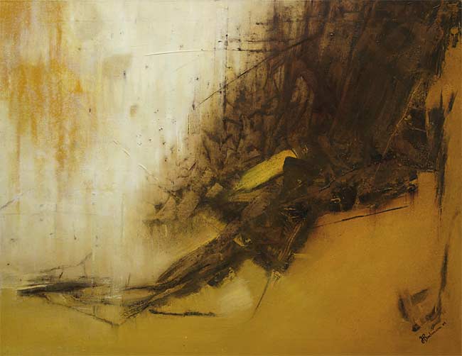 Sampan à la dérive, 2001 alkyd, 100 x 80cm