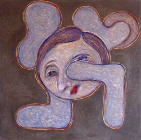 Swimmer 100x100cm, huile sur toile, 2006