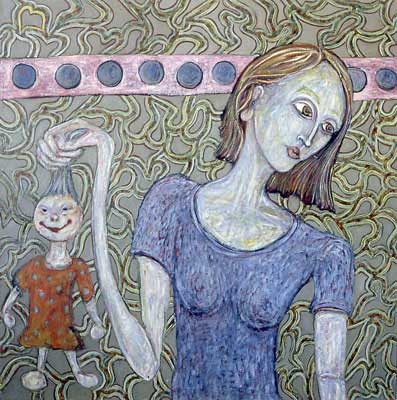 Tavol tart 100x100cm, huile sur toile, 2001